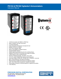 Thumbnail of document Manual - PD150 Vigilante II Series Alarm Annunciator